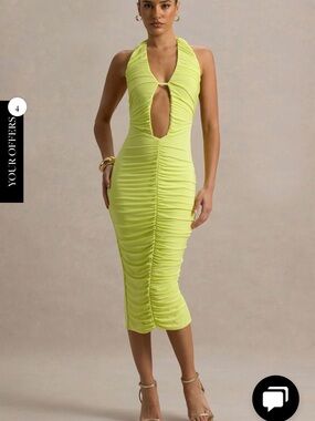 green emerald velvet dress Nala Green Asymmetric Maxi Dress With Split  Club L London